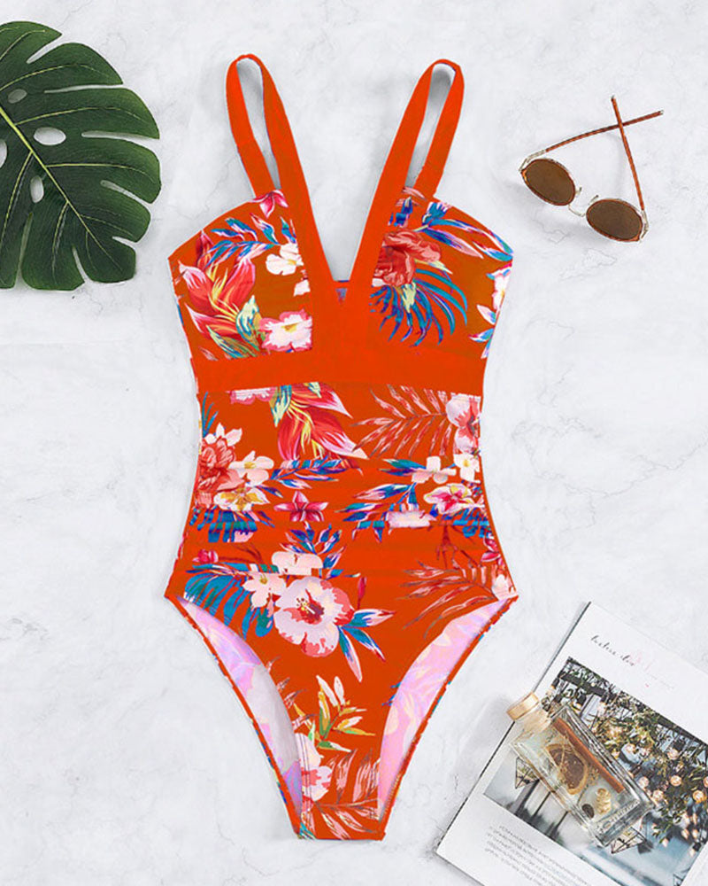 Lavinia - Chic Floral One-Piece