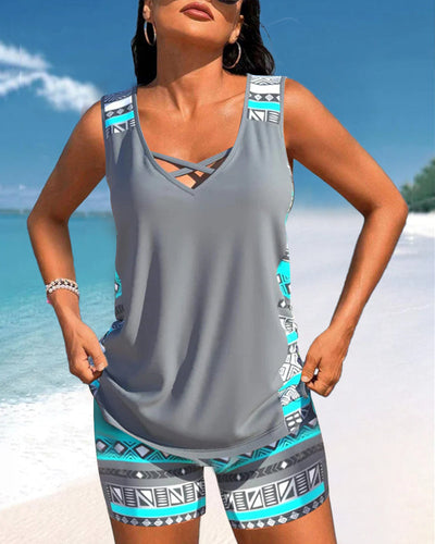Pearl - Tankini Featuring Geometric Print