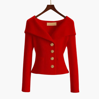 Angelica | Women's Ribbed Buttoned Jacket