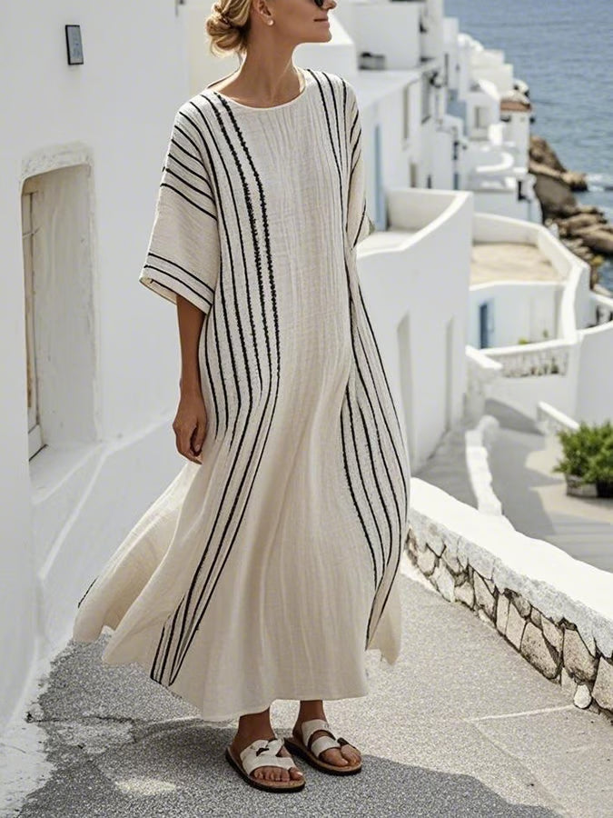 Women's Contrast Striped Dress