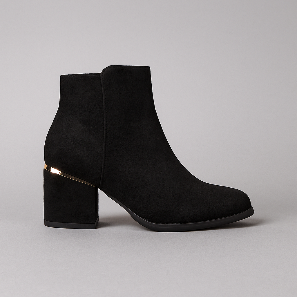 DARIA™ – Fango Rustic Leather Ankle Boots with Comfortable Heel