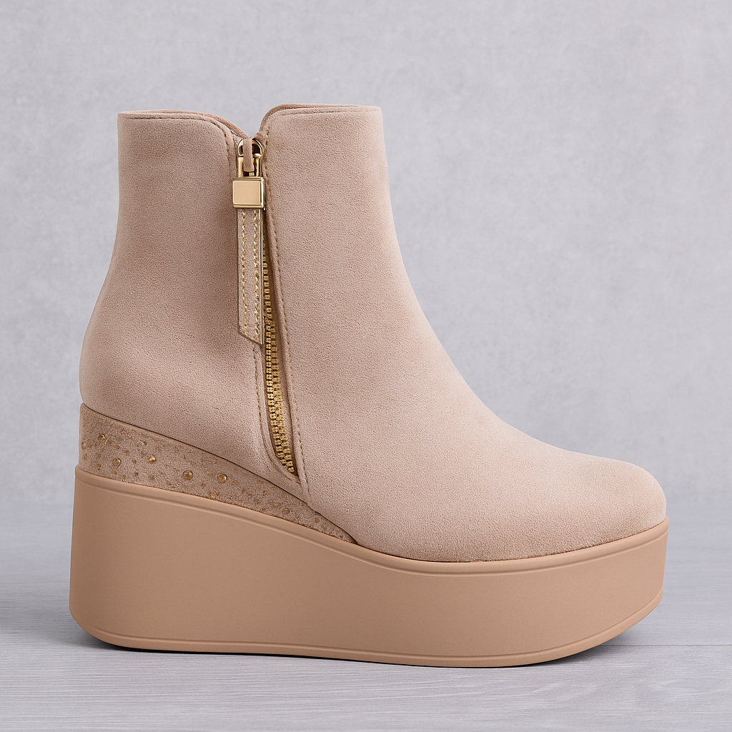 MARGHERITA™ – Ankle Boots with Wedge Heel and Rhinestones