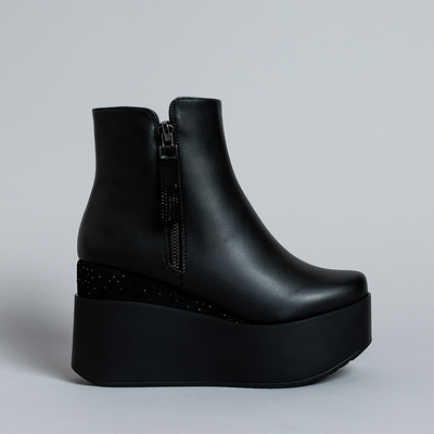 MARGHERITA™ – Ankle Boots with Wedge Heel and Rhinestones