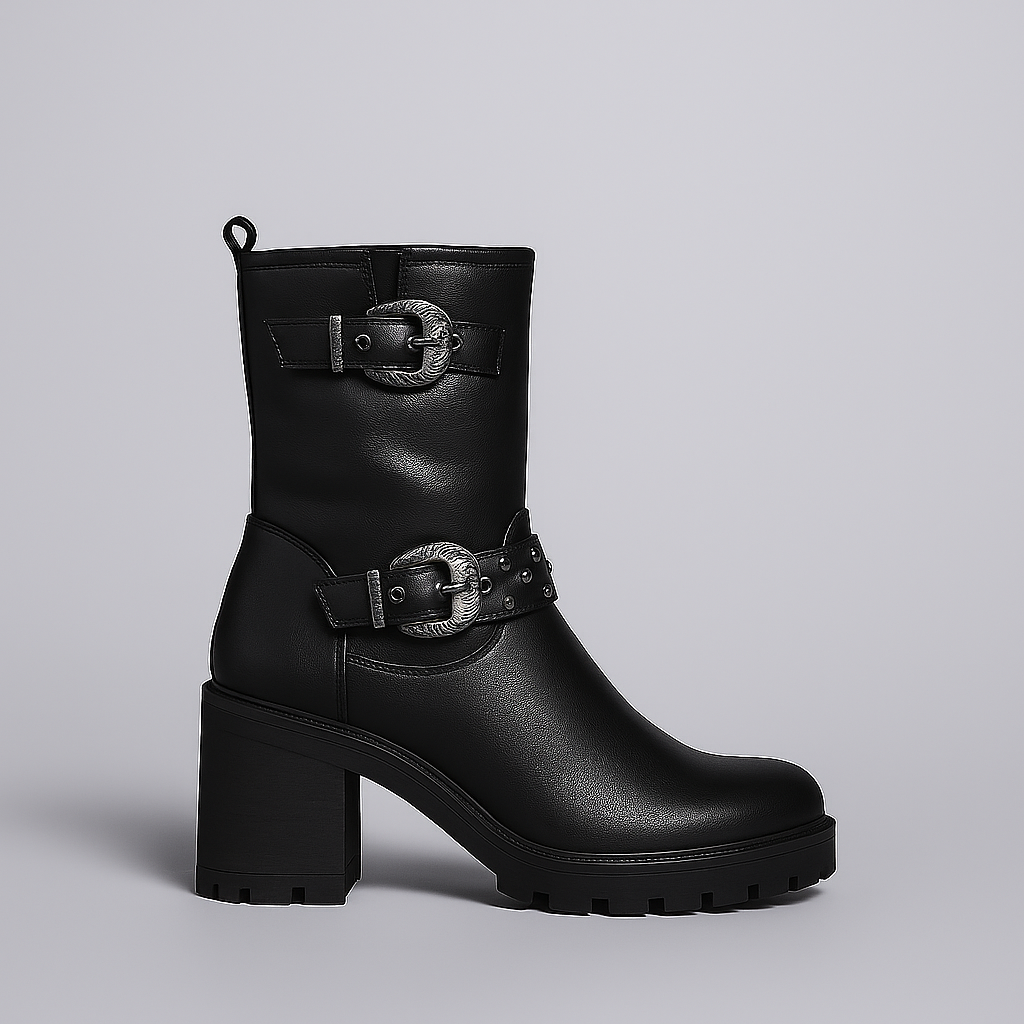 TALLINN™ – Black Ankle Boots with Comfortable Heel