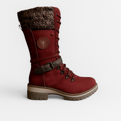 IARA™ – Tall Women's Boots with Knitted Detail and Buckle