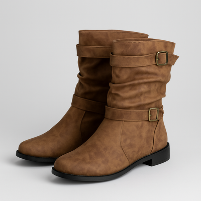 HERLA™ – Fall Boots for Women with Buckle and Low Heel