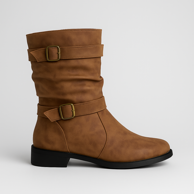 HERLA™ – Fall Boots for Women with Buckle and Low Heel