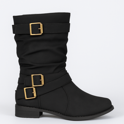 HERLA™ – Fall Boots for Women with Buckle and Low Heel
