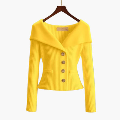 Angelica | Women's Ribbed Buttoned Jacket