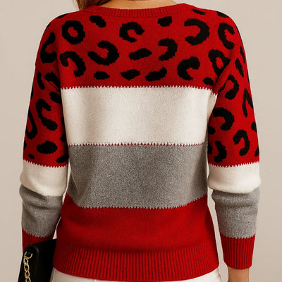 PASCALINE | LEOPARD PRINT CASUAL SWEATER