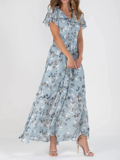 Christa™ | Elegant V-Neck Maxi Dress
