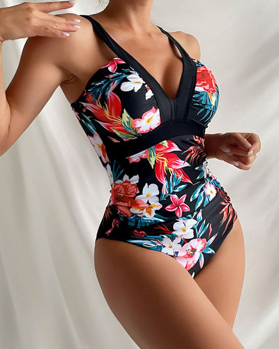 Lavinia - Chic Floral One-Piece