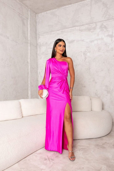 Zoe ™ | Teal Satin Dress