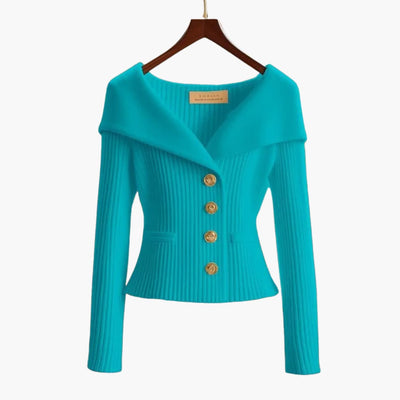 Angelica | Women's Ribbed Buttoned Jacket