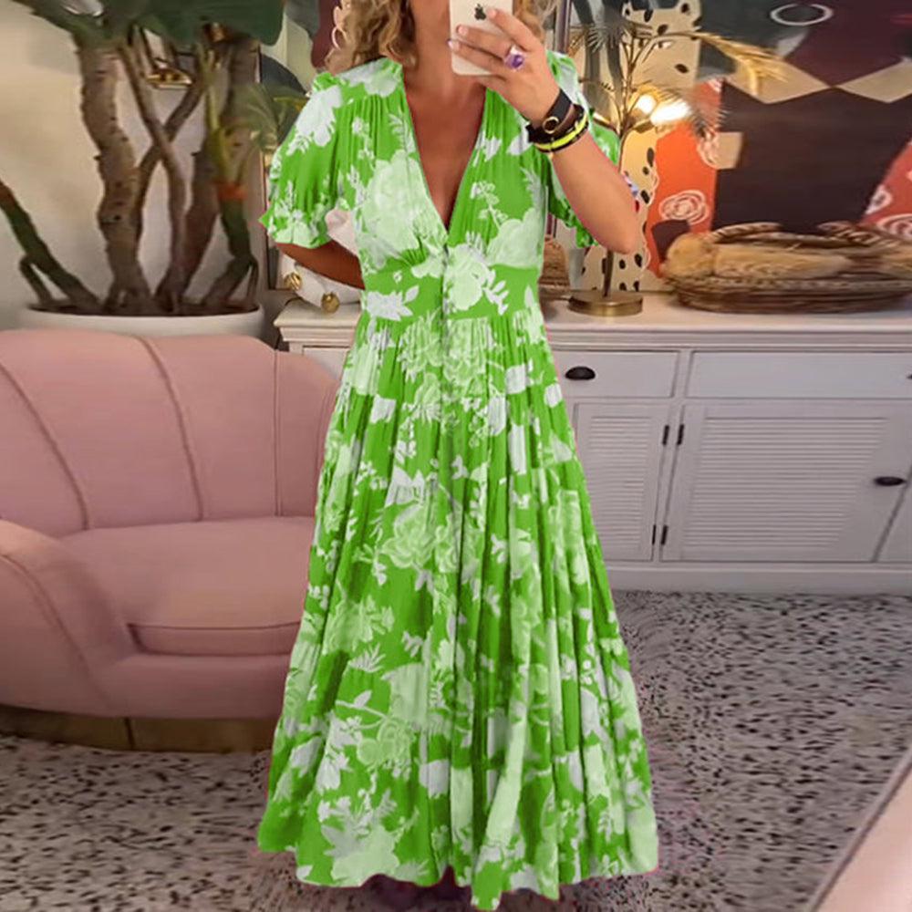 Floriana | Vibrant Floral Midi Dress