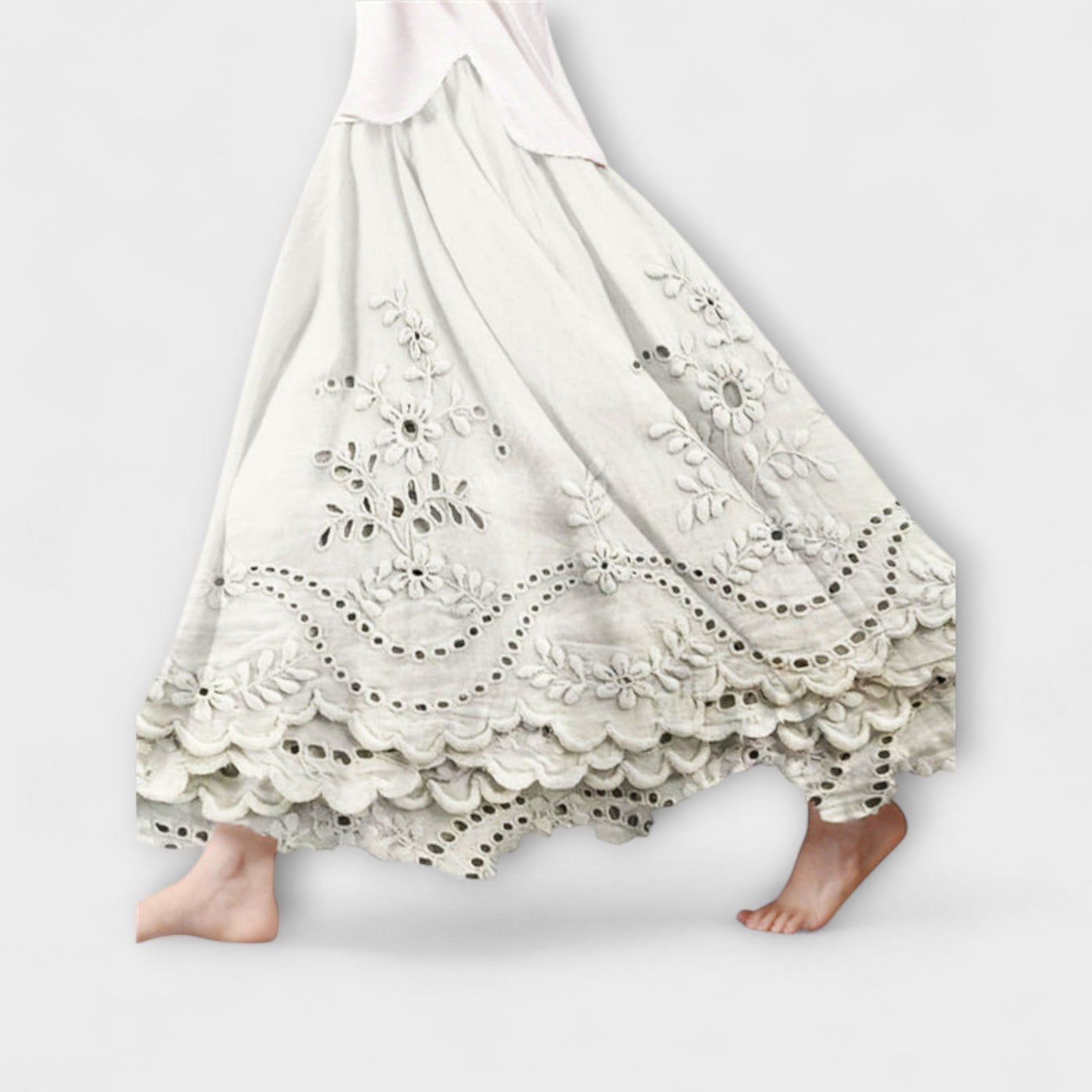 Luna – Boho Maxi Dress with Embroidery