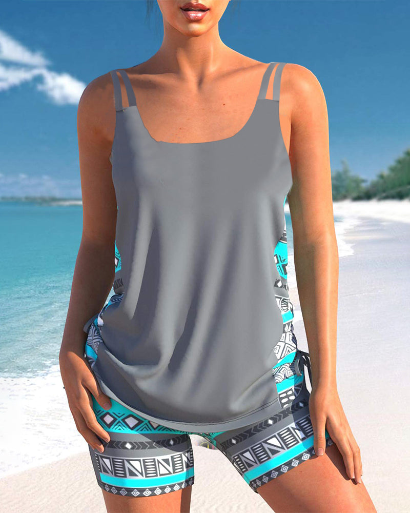 Pearl - Tankini Featuring Geometric Print