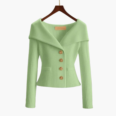 Angelica | Women's Ribbed Buttoned Jacket