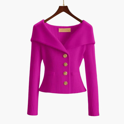 Angelica | Women's Ribbed Buttoned Jacket