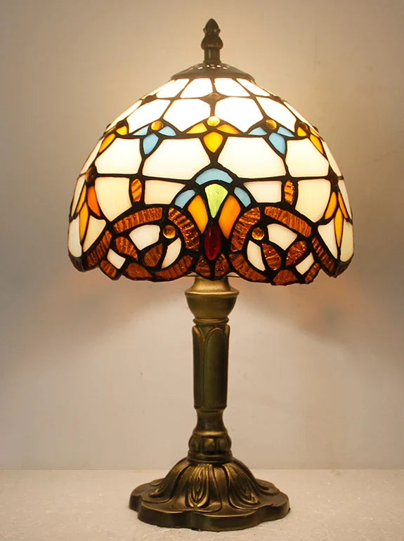 Gegraveerde Rozenlamp van Glas