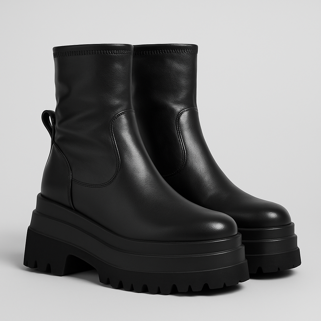 EVELIN™ – Elastic Ankle Boots with Chunky Platform