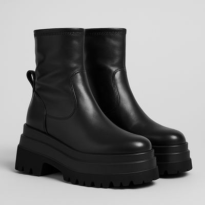 EVELIN™ – Elastic Ankle Boots with Chunky Platform