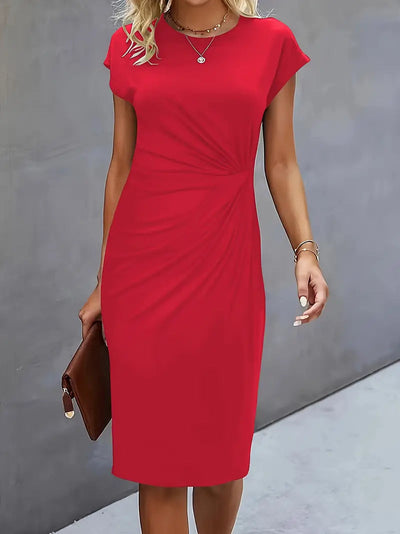 Adelina™ - Stylish Round Neck Dress