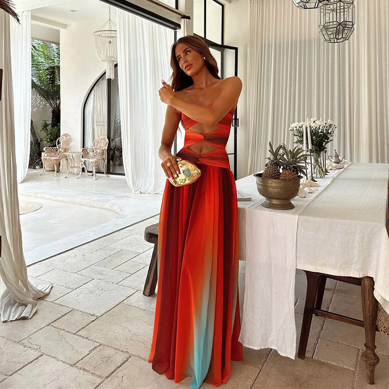 Kaia Strapless Cut-Out Maxi Dress