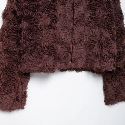 Textured O-Neck Jacket