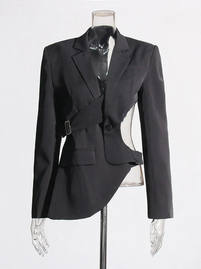 Bell Asymmetric Cutout Blazer