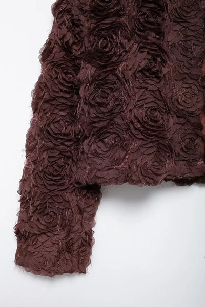 Textured O-Neck Jacket