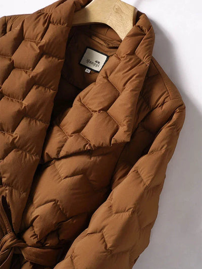 Freya™ | Stylish Belted Puffer Jacket