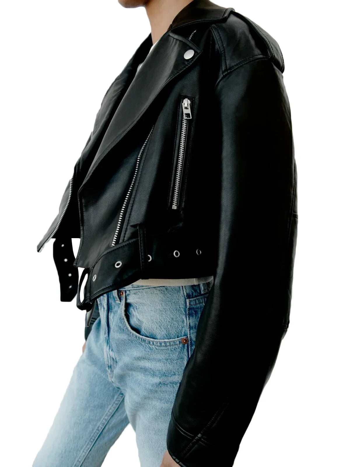 Women's Faux PU Leather Jacket