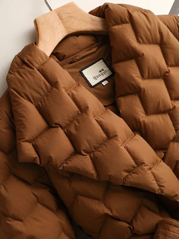 Freya™ | Stylish Belted Puffer Jacket
