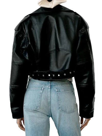 Women's Faux PU Leather Jacket