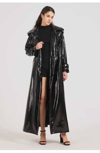 Mihaela Leather Trench Coat