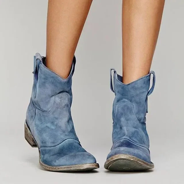 ZINNY™ – Vintage Western Ankle Boots for Women