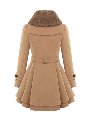 Lucy | Fur Collar Belted Wool Coat