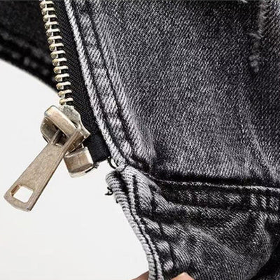 Gray Jean Cowboy Vest