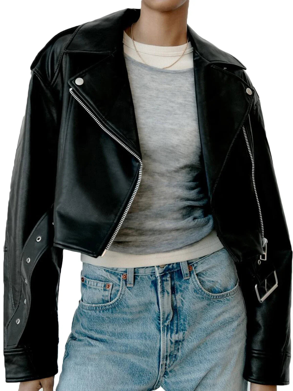 Women's Faux PU Leather Jacket