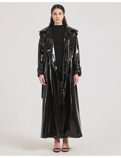 Mihaela Leather Trench Coat