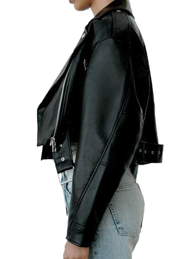 Women's Faux PU Leather Jacket
