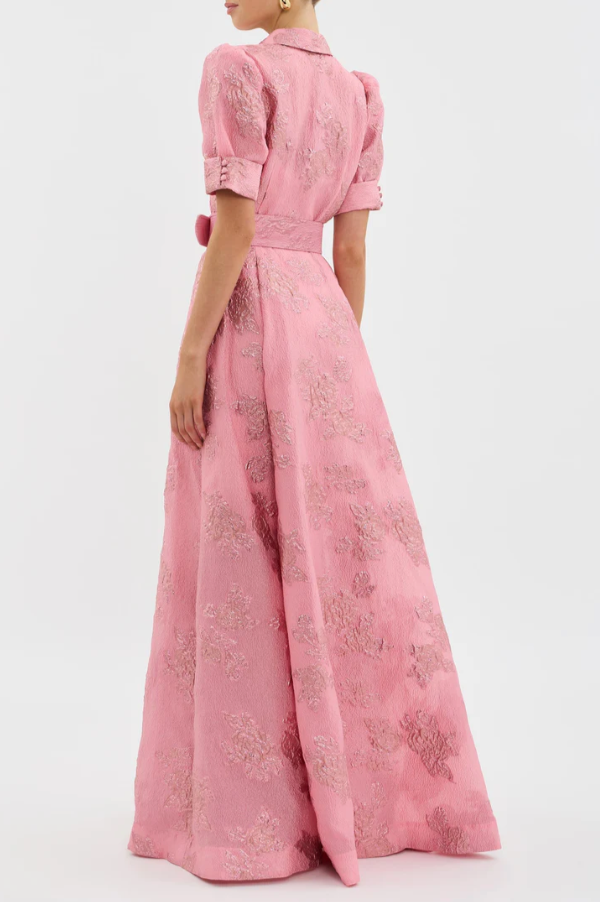 Roselle Embroidered Belted Dress