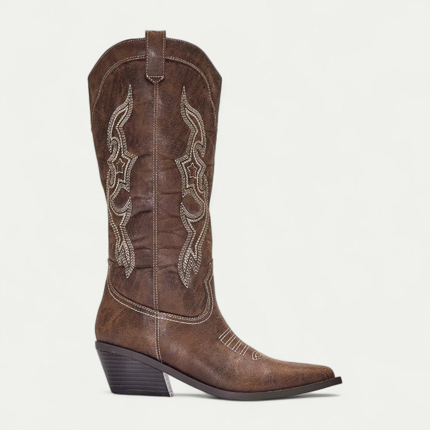 KIKA™ – Western Boots for Women with High Shaft, Pointed Toe, and Embroidery