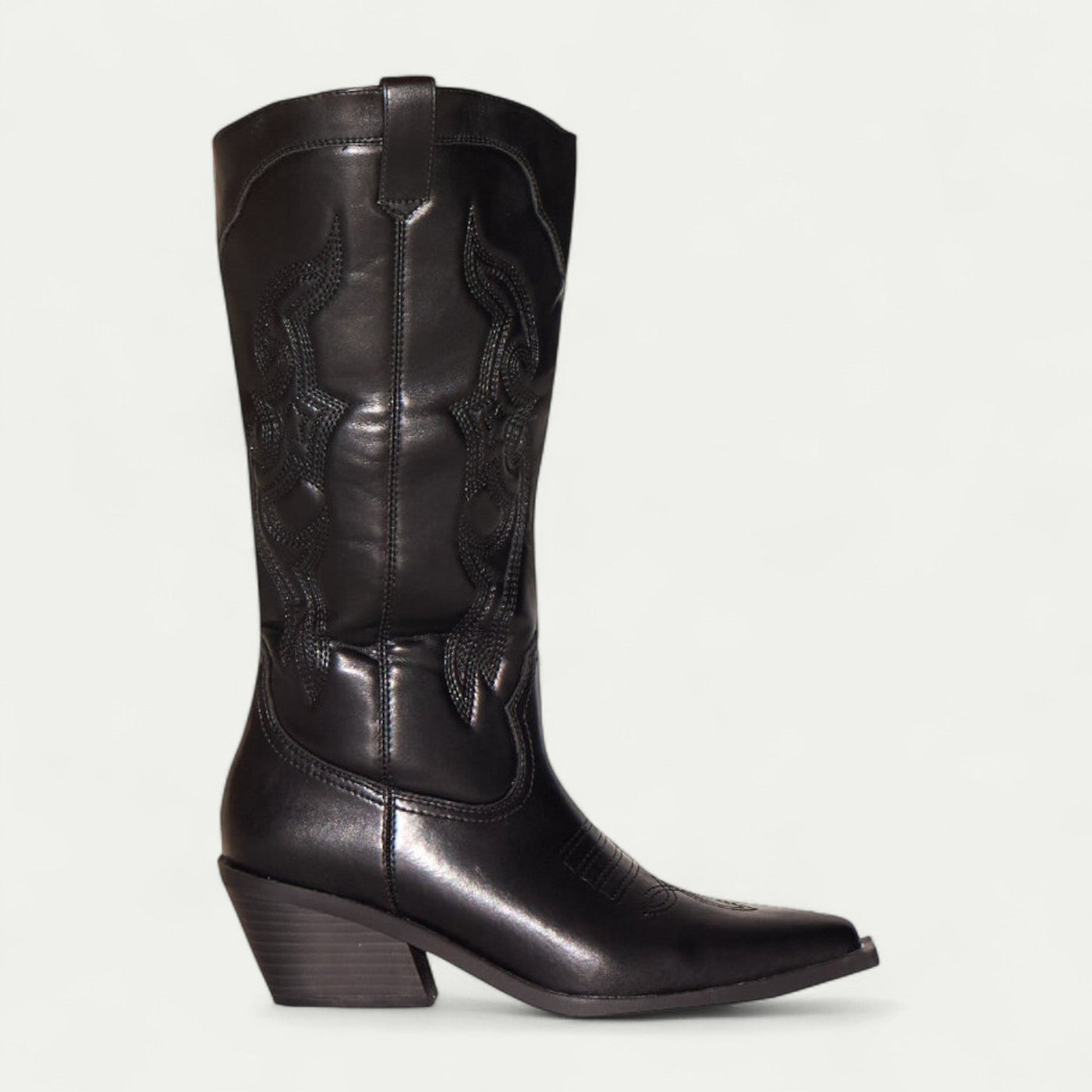 KIKA™ – Western Boots for Women with High Shaft, Pointed Toe, and Embroidery