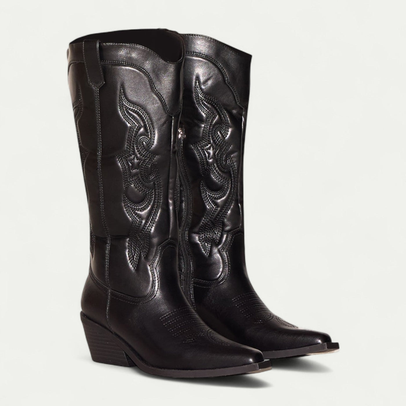 KIKA™ – Western Boots for Women with High Shaft, Pointed Toe, and Embroidery