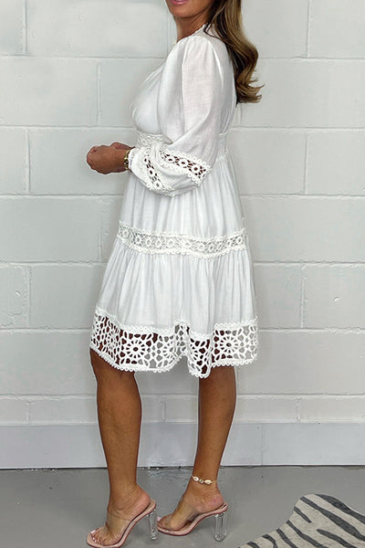 Madison | Lace Detail V-Neck Dress