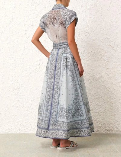Lucia™ | Button-Down Belted Waist Dress