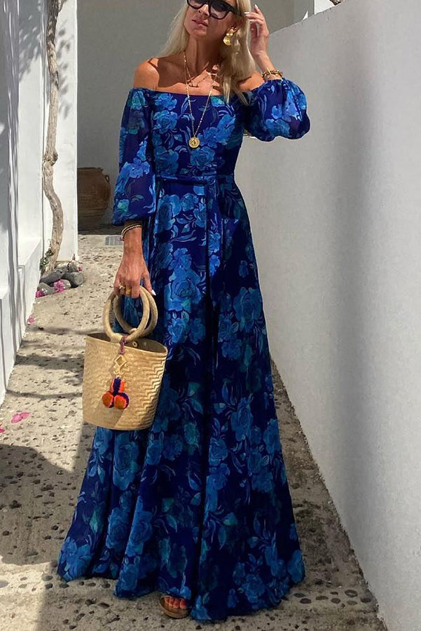 Francesca - Off-the-Shoulder Floral Maxi Dress