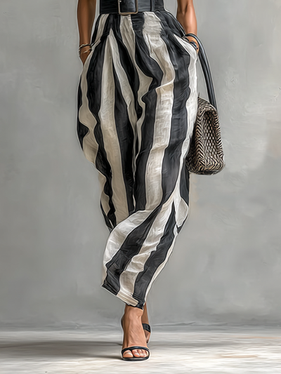 Elegant Maxi Chiffon Dress with High Collar and Short Sleeves for a Sophisticated Style